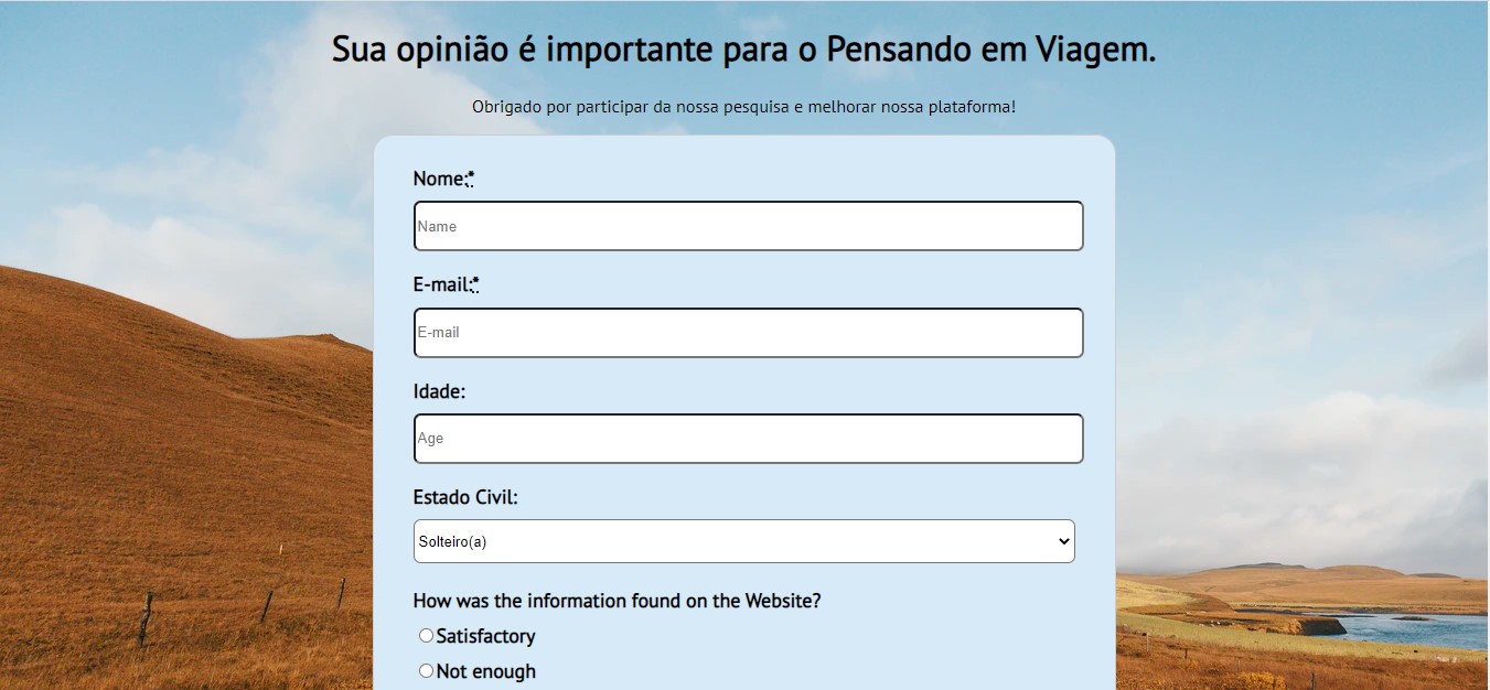image of survey form website
